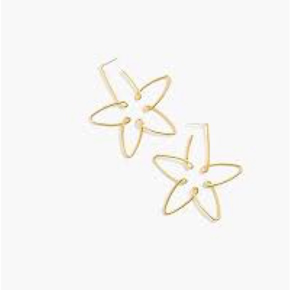 NWOT Madewell Wire Flower Statement Earrings - Picture 2 of 4